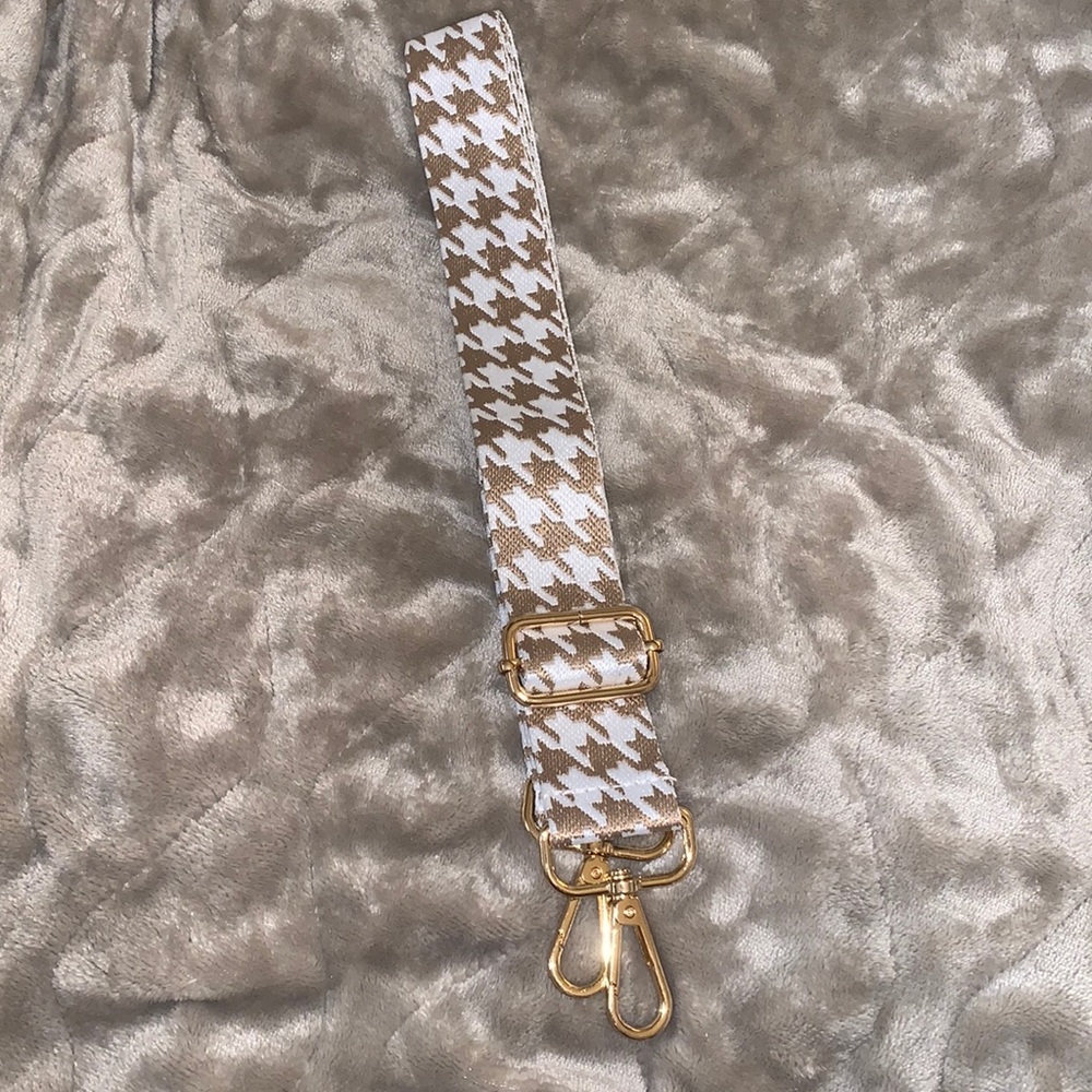 NWT. Wide Houndstooth Replacement Guitar Bag Strap